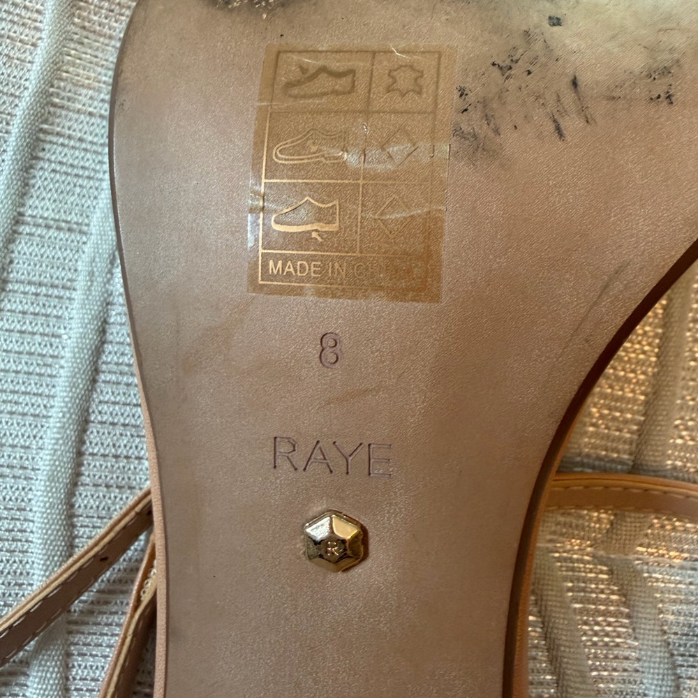RAYE Women's Nude Strappy Heels, Size 8 - Picture 8 of 15